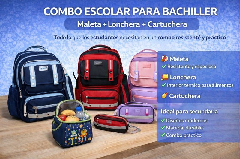 COMBO 2 ESCOLAR  maleta + cartuchera