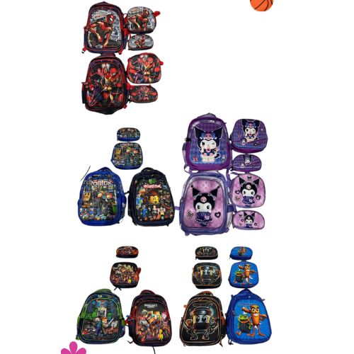 COMBO ESCOLAR COMPLETO (Maleta+lonchera+ cartuchera)