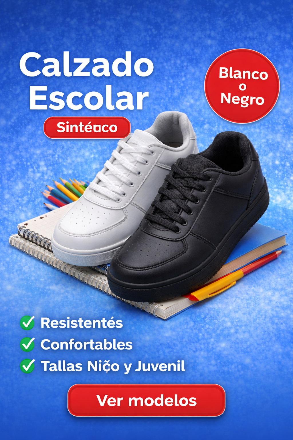 calzado escolar SINTETICO
