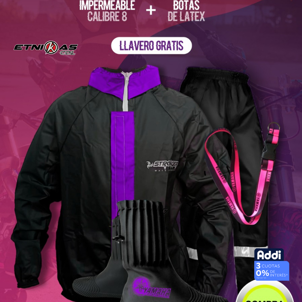 🔥 Nuevo Combo impermeable Motero Rainguard C8+ Botas Latex