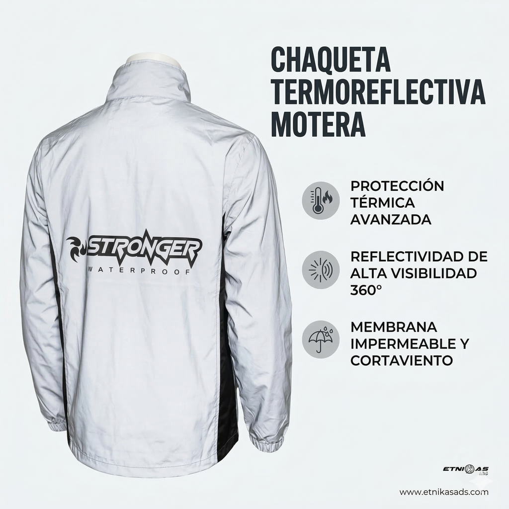 chaqueta reflectiva rompvientos