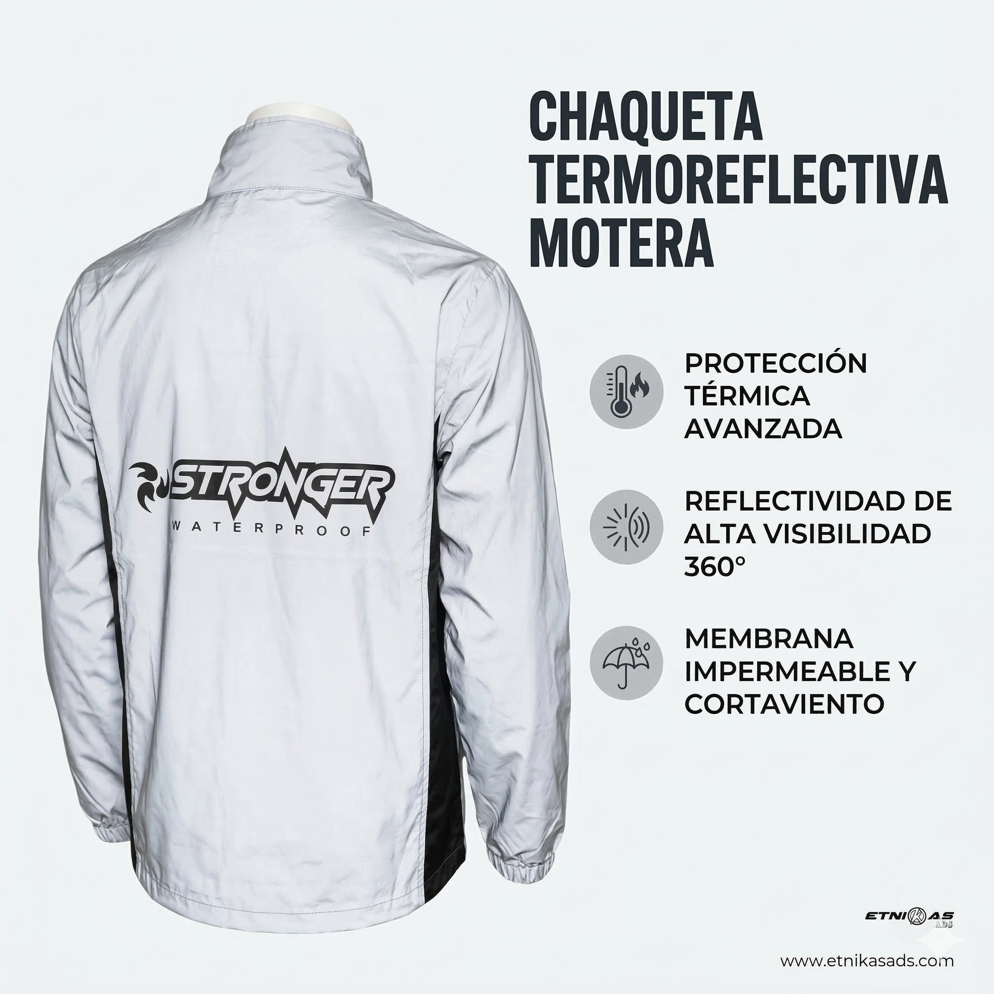 chaqueta reflectiva rompvientos