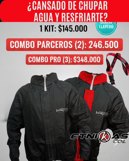 IMPERMEABLE SILICONADO - COMBO PARCEROS X 2