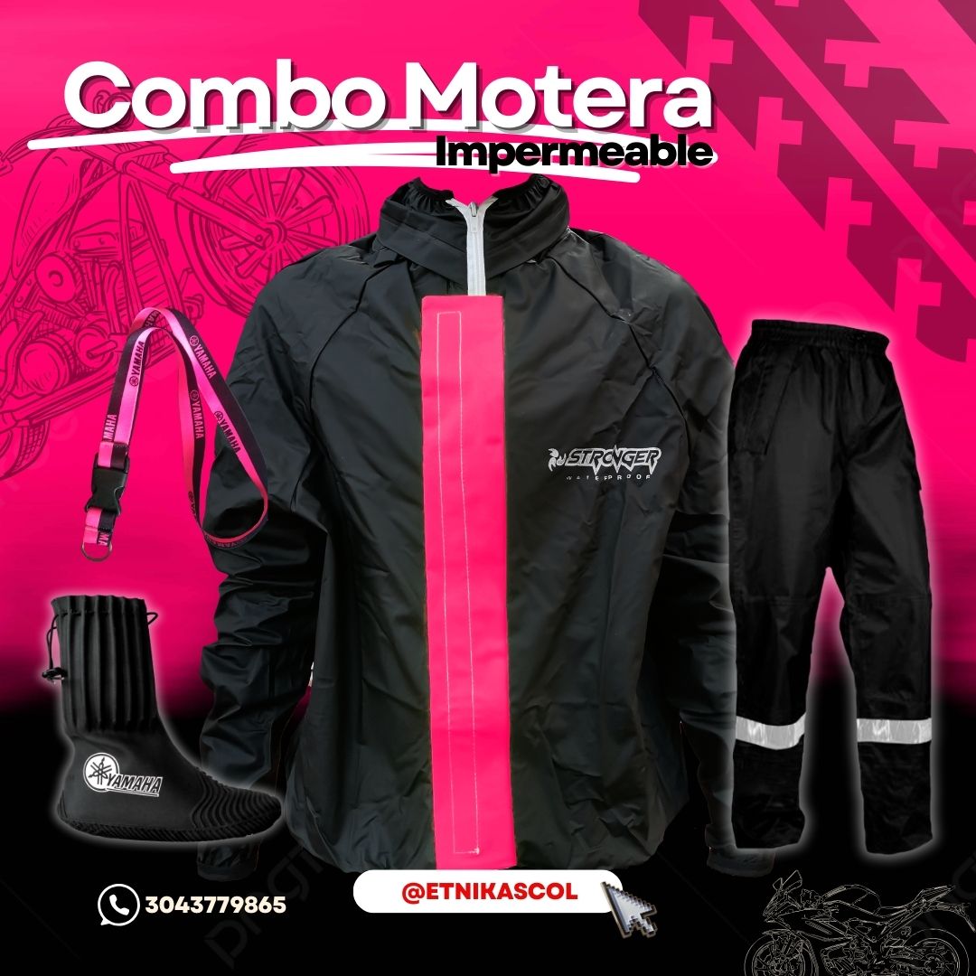🔥 Nuevo Combo impermeable Motero Rainguard C8+ Botas Latex